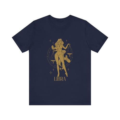 Libra Constellation Zodiac Unisex Jersey Short Sleeve Tee