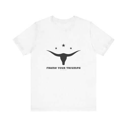 Frame Your Triumph Long Horn Unisex Jersey Short Sleeve Tee
