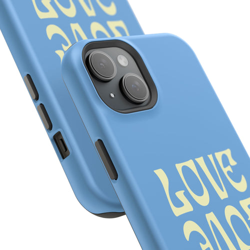 ππ Love Love Love β Blue & Yellow Magnetic Tough iPhone Case ππ