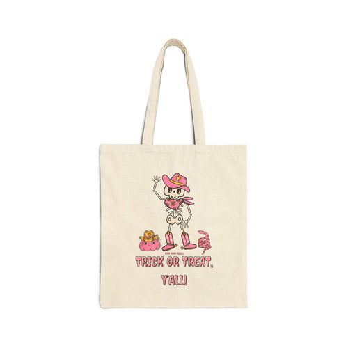 Trick Or Treat, Y'all! Cotton Canvas Tote Bag