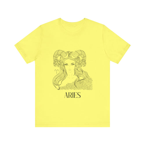 Aries Constellation Zodiac Unisex Jersey Short Sleeve Tee