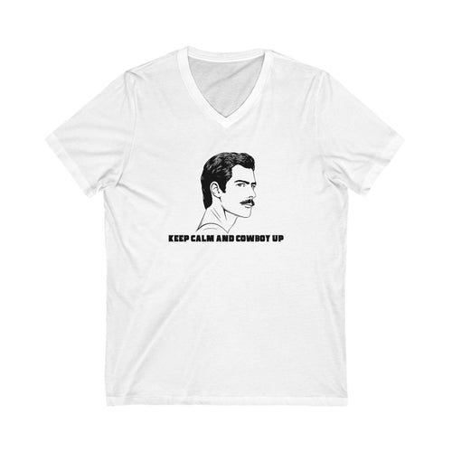 Keep Calm and Cowboy Up Men's V-Neck Tee