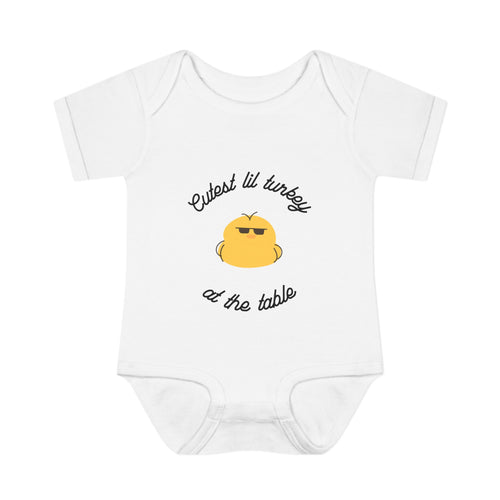 Cutest Little Turkey at the Table Onesie – A Gobble of Cuteness!