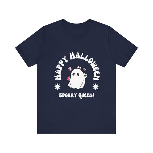 Happy Halloween Spooky Queen Unisex Jersey Short Sleeve Tee