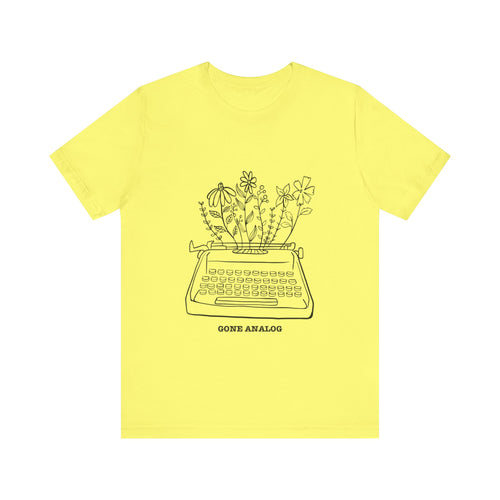 Gone Analog Type Writer Unisex Jersey Short Sleeve Tee