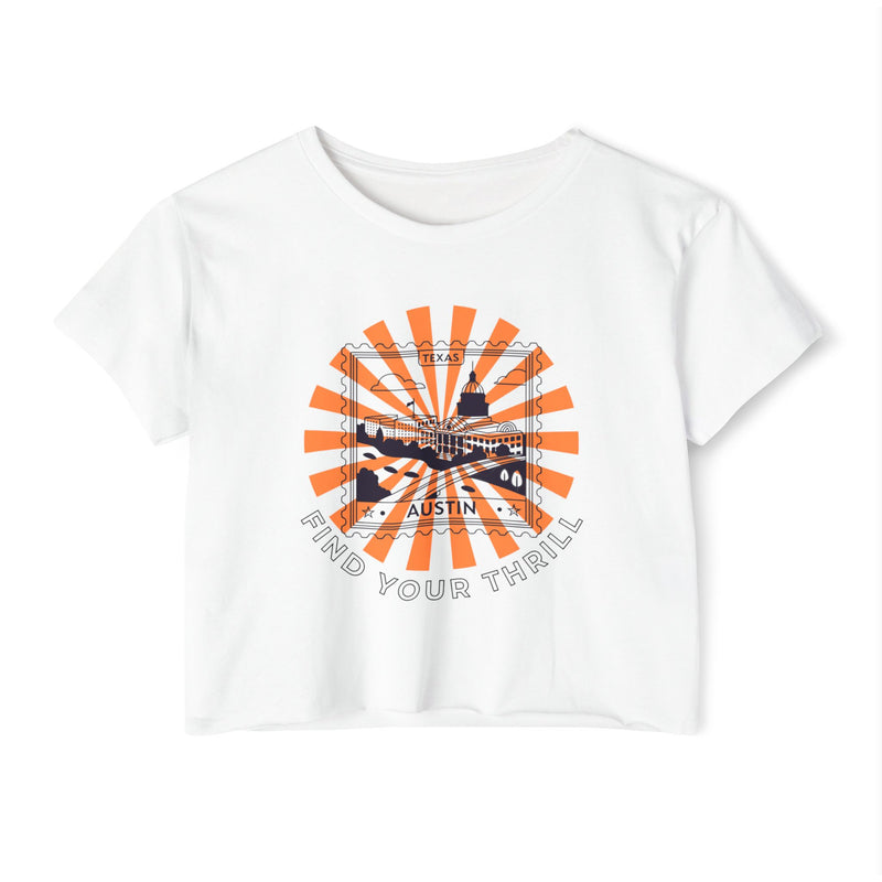 Find Your Thrill ATX Stamp – Women’s Festival Crop Top 🎶🤠