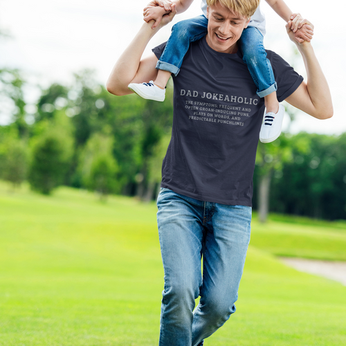 Dad Jokeaholic Short Sleeve Tee