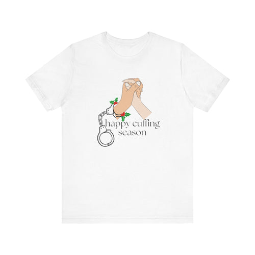 Happy Cuffing Season- For All Our Singles Ready to Mingle this Holiday- Men's Jersey Short Sleeve Tee