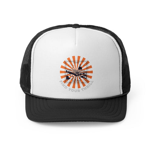Find Your Thrill ATX Stamp Trucker Cap – Austin Spirit, Adventure Vibes 🤠🌆