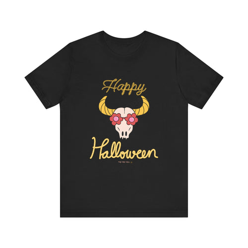 Cute Bull Happy Halloween Tee – Spooktacular Style for All