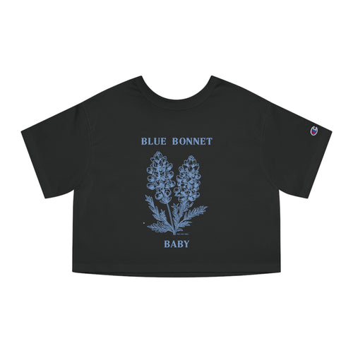 Blue Bonnet Baby Champion Women's Heritage Cropped T-Shirt