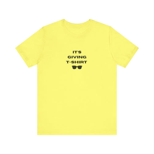It's giving t-shirt- (sunnies) Unisex Short Sleeve Tee