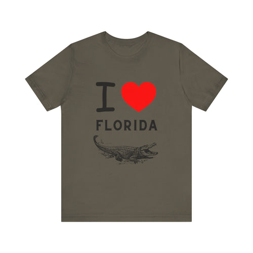 I Heart Florida Alligator Unisex Jersey Short Sleeve Tee