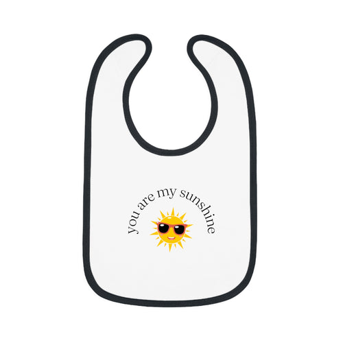 You Are My Sunshine Baby Contrast Trim Jersey Bib