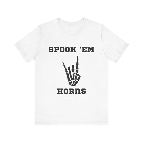 Spook Em Horns UT Halloween Unisex Jersey Short Sleeve Tee