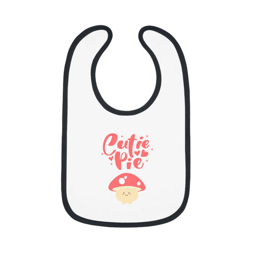 Cutie Pie Baby Contrast Trim Jersey Bib