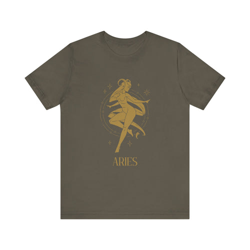 Aries Constellation Zodiac The Ram Men's Jersey Short Sleeve Tee