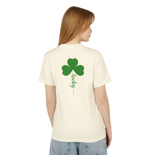 Lucky Clover Women's Oversized Cotton Tee – Vintage Vibes, Sustainable Style 🍀