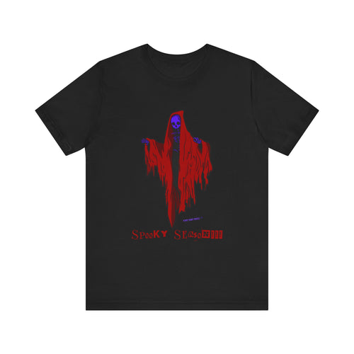 Spooky Season Red & Black Unisex Jersey Short Sleeve Tee