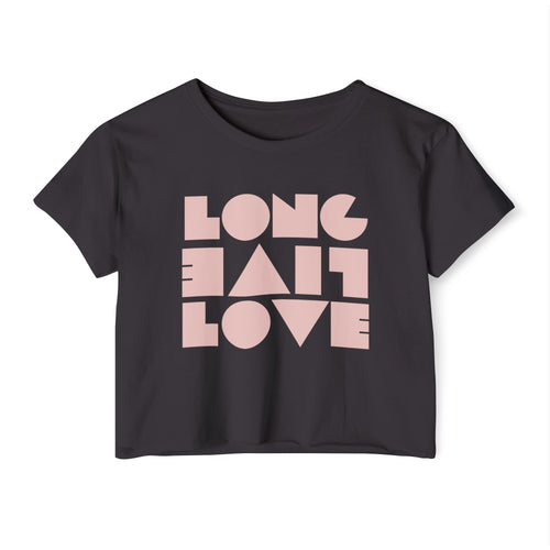 💖 Long Live Love – Retro Women’s Festival Crop Tee 🎶🌈