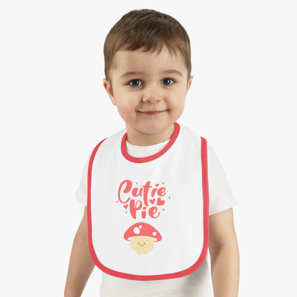 Cutie Pie Baby Contrast Trim Jersey Bib