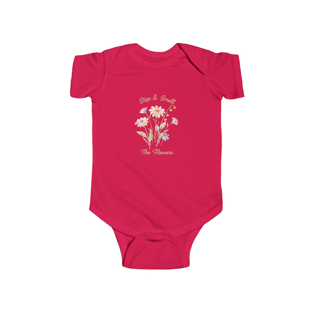Stop & Smell The Flowers Infant Fine Jersey Bodysuit