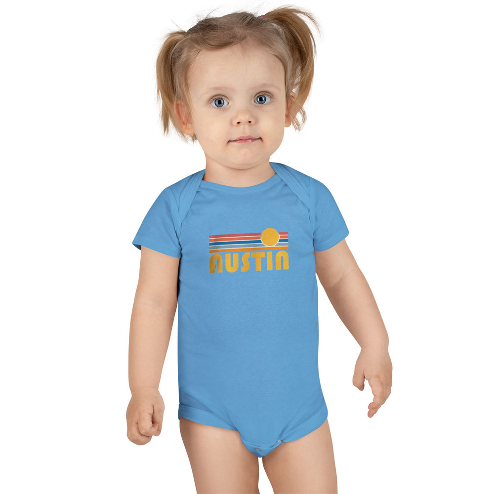 Austin Retro Sun Baby Short Sleeve Onesie®