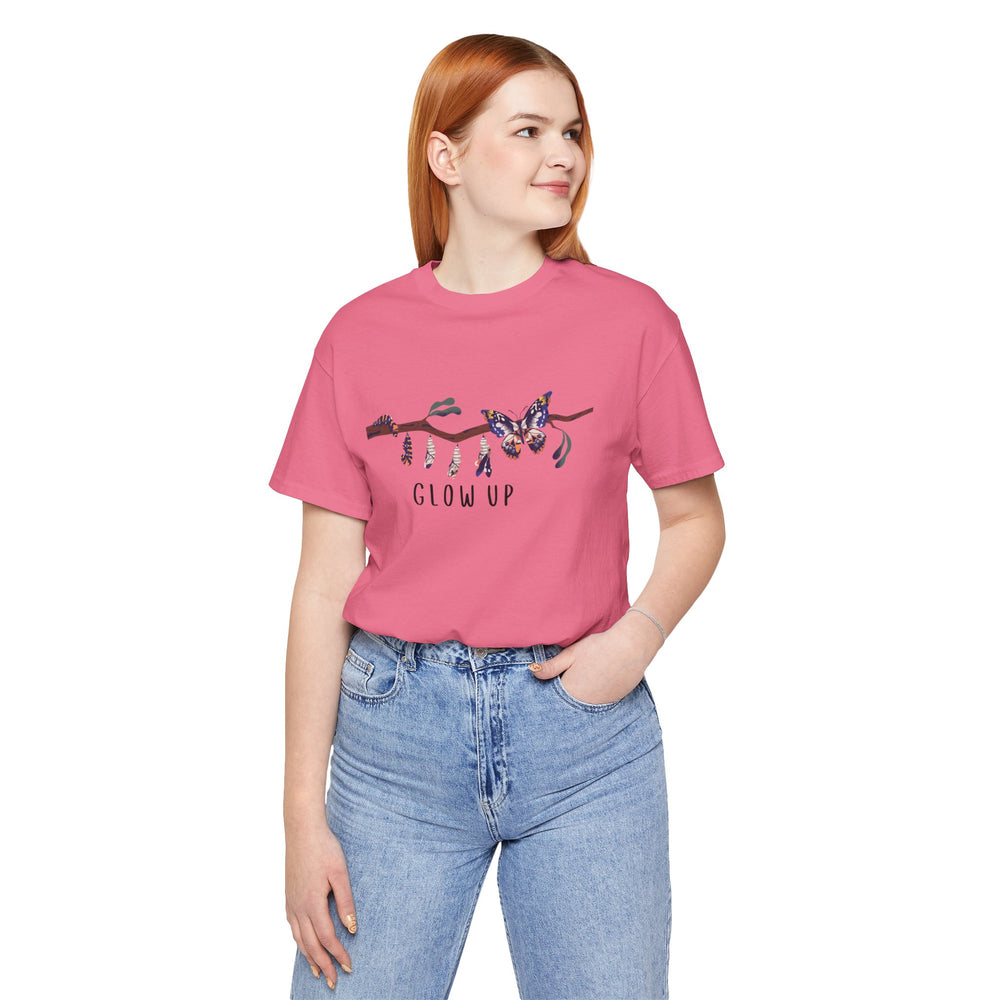 Glow Up Butterflies Jersey Short Sleeve Tee