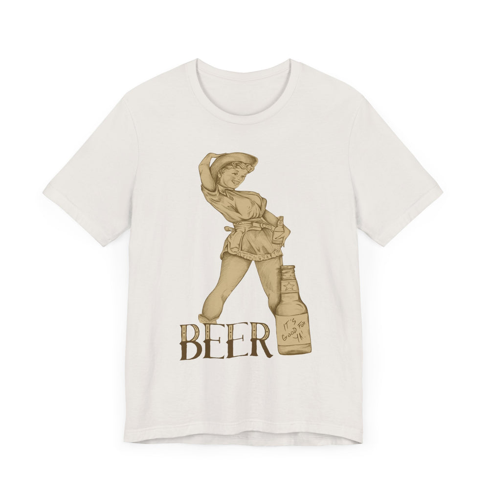 Beer Pinup (It's Good For Ya!) Jersey Short Sleeve Tee