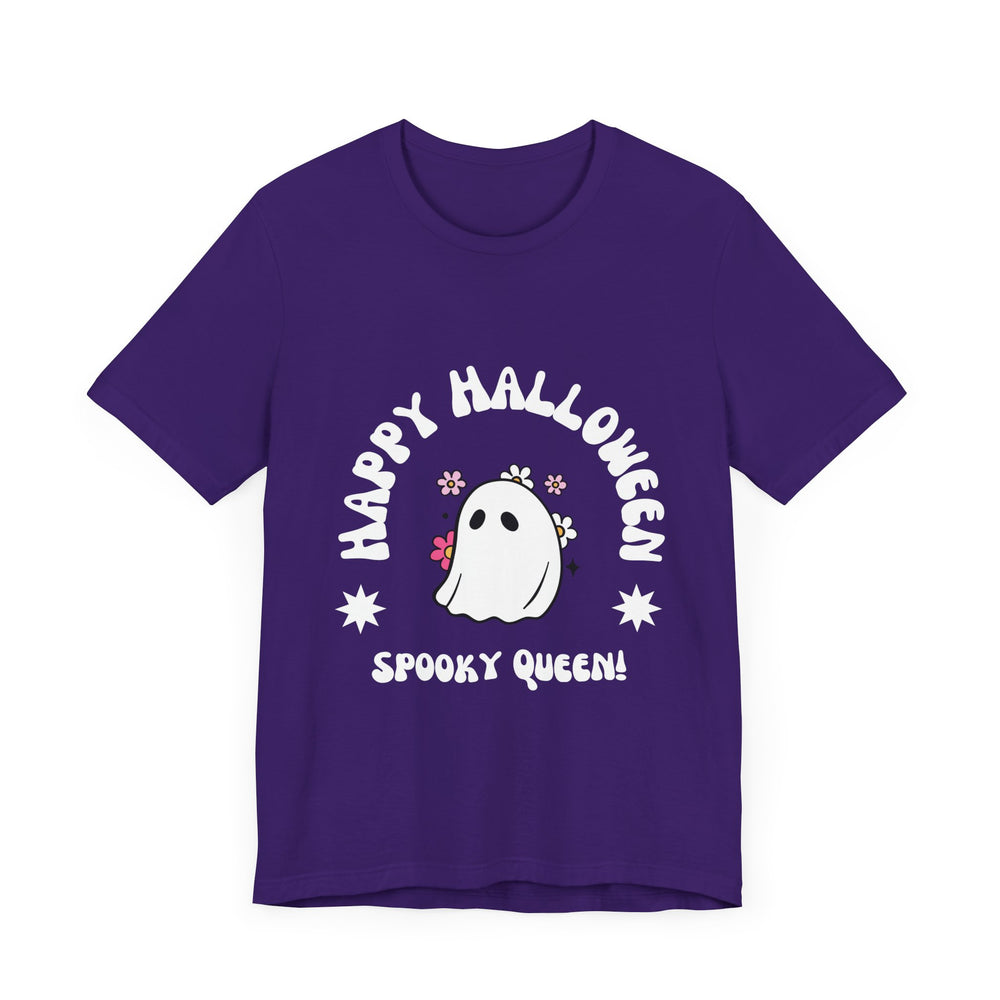 Happy Halloween Spooky Queen Unisex Jersey Short Sleeve Tee