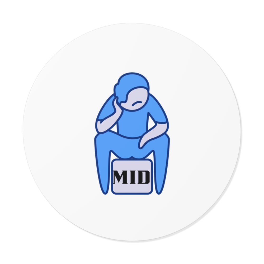 MID- Round Vinyl Stickers
