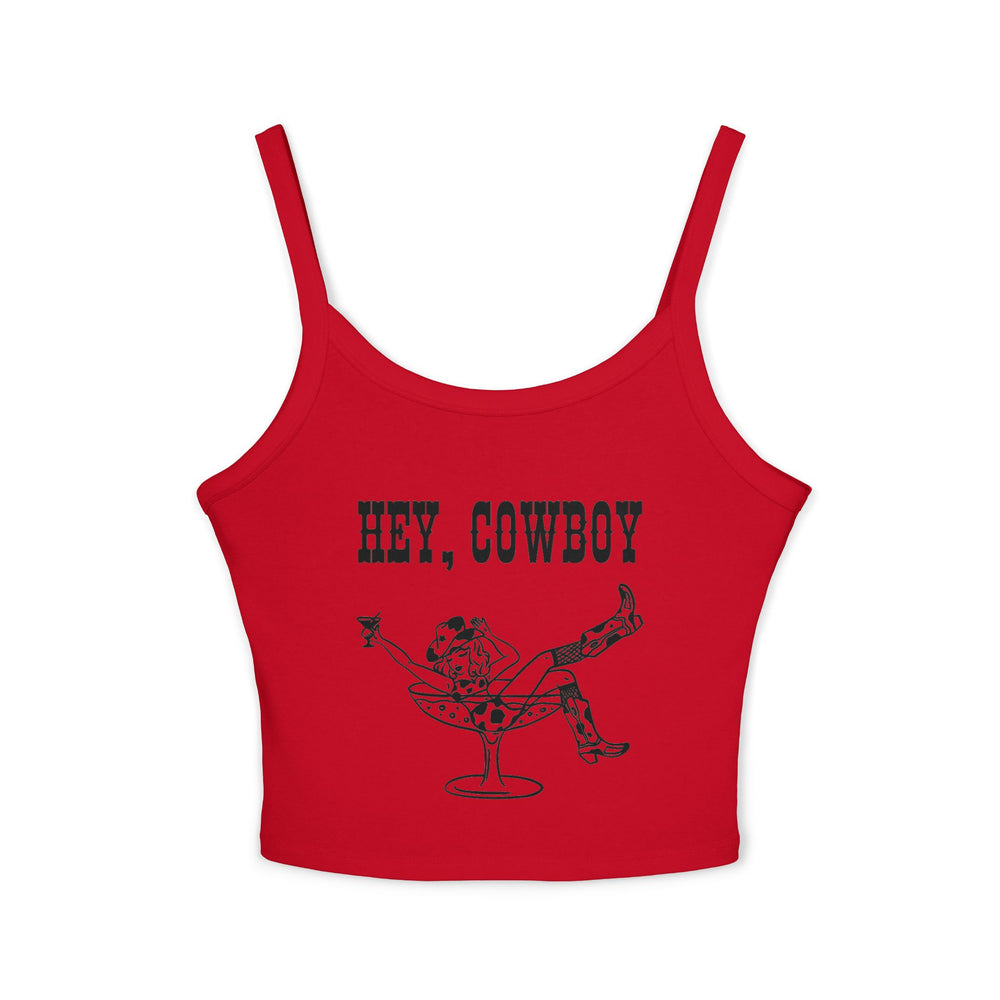 🤠 Hey Cowboy Served Cold – Women’s Spaghetti Strap Tank Top 🤠