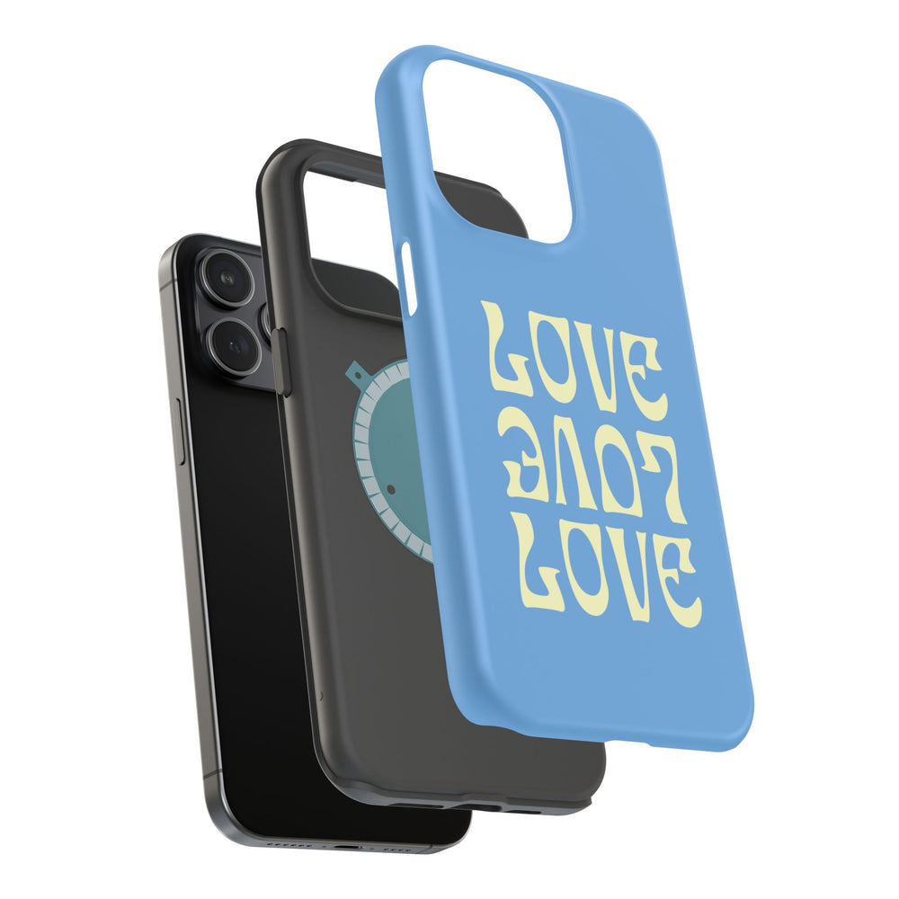 💙💛 Love Love Love – Blue & Yellow Magnetic Tough iPhone Case 💛💙