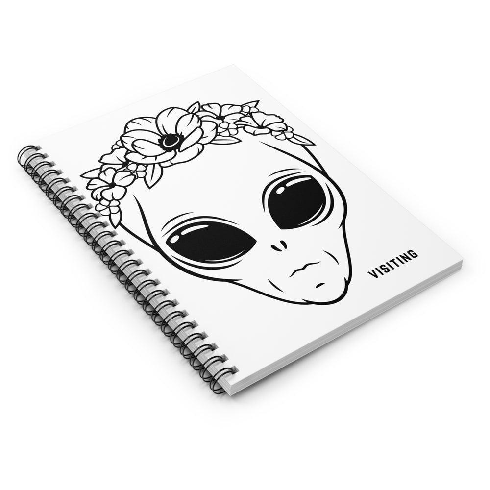 Visiting (beautiful alien) Spiral Notebook - Ruled Line