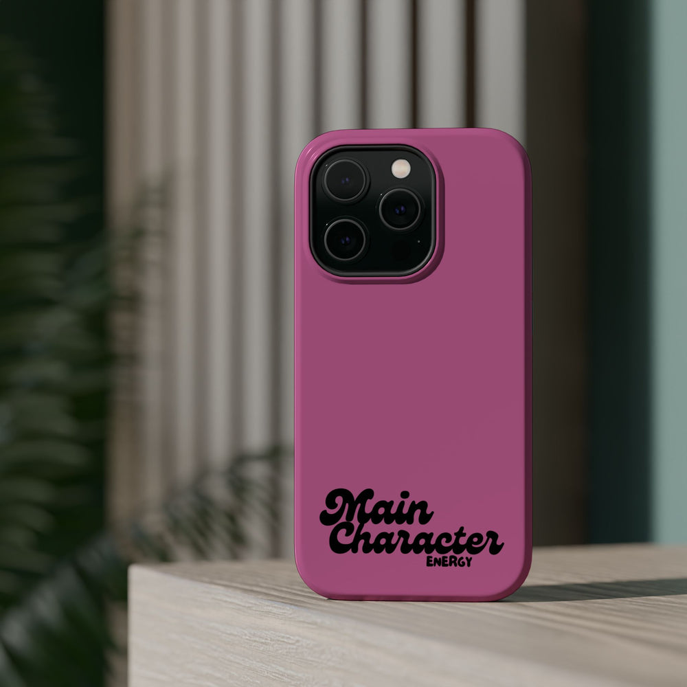 Main Character Energy Pink Edition Magnetic Tough iPhone 16, 15, 14, 13 Pro & Max Cases