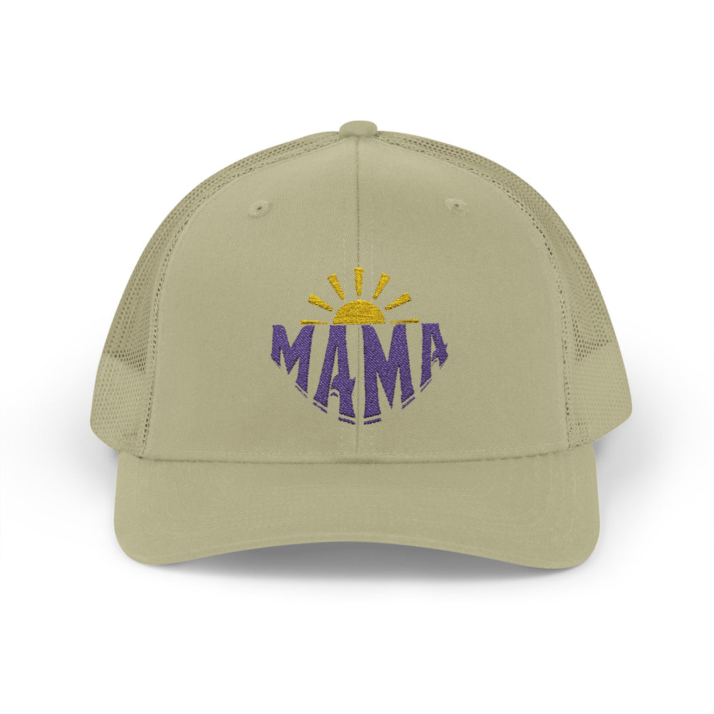 Mama Sunrise Embroidered Snapback Trucker Cap