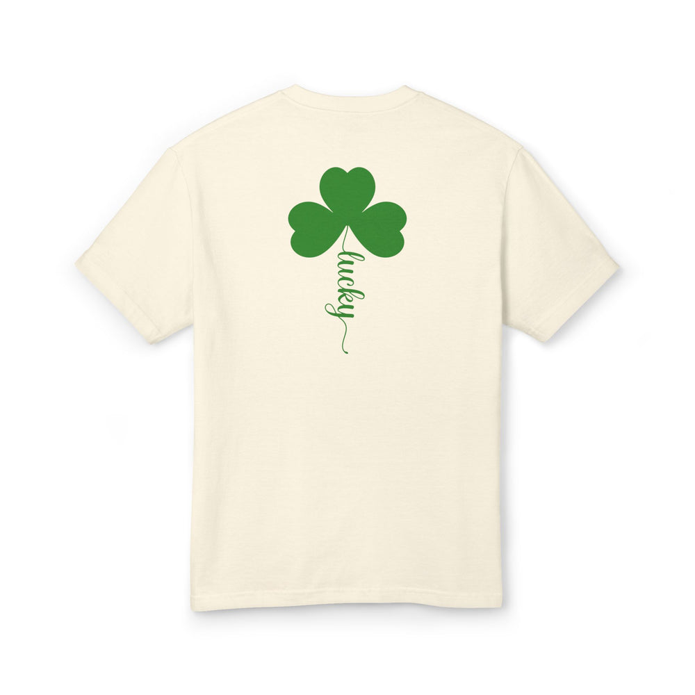 Lucky Clover Women's Oversized Cotton Tee – Vintage Vibes, Sustainable Style 🍀
