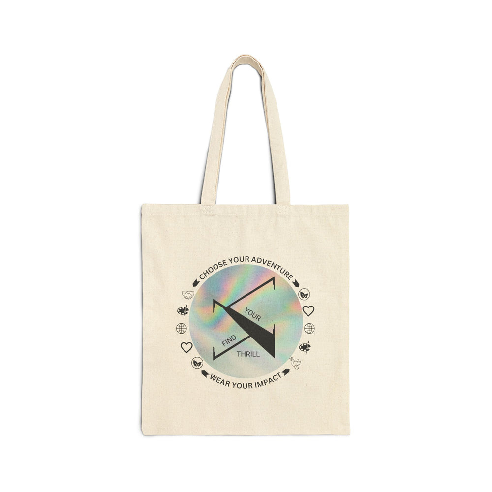 Find Your Thrill holographic Cotton Canvas Tote Bag