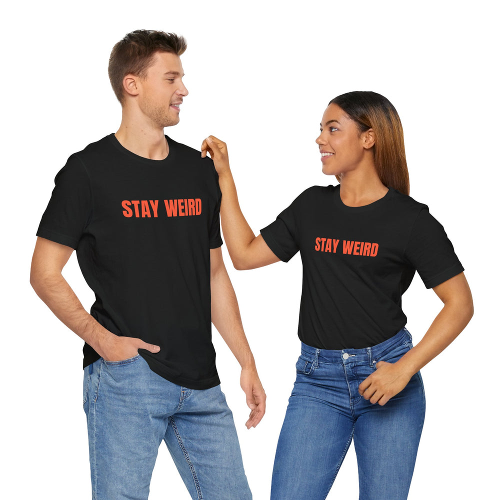 Stay Weird Oversized Tee – Embrace Your Uniqueness. Own the Moment. 🌀🖤
