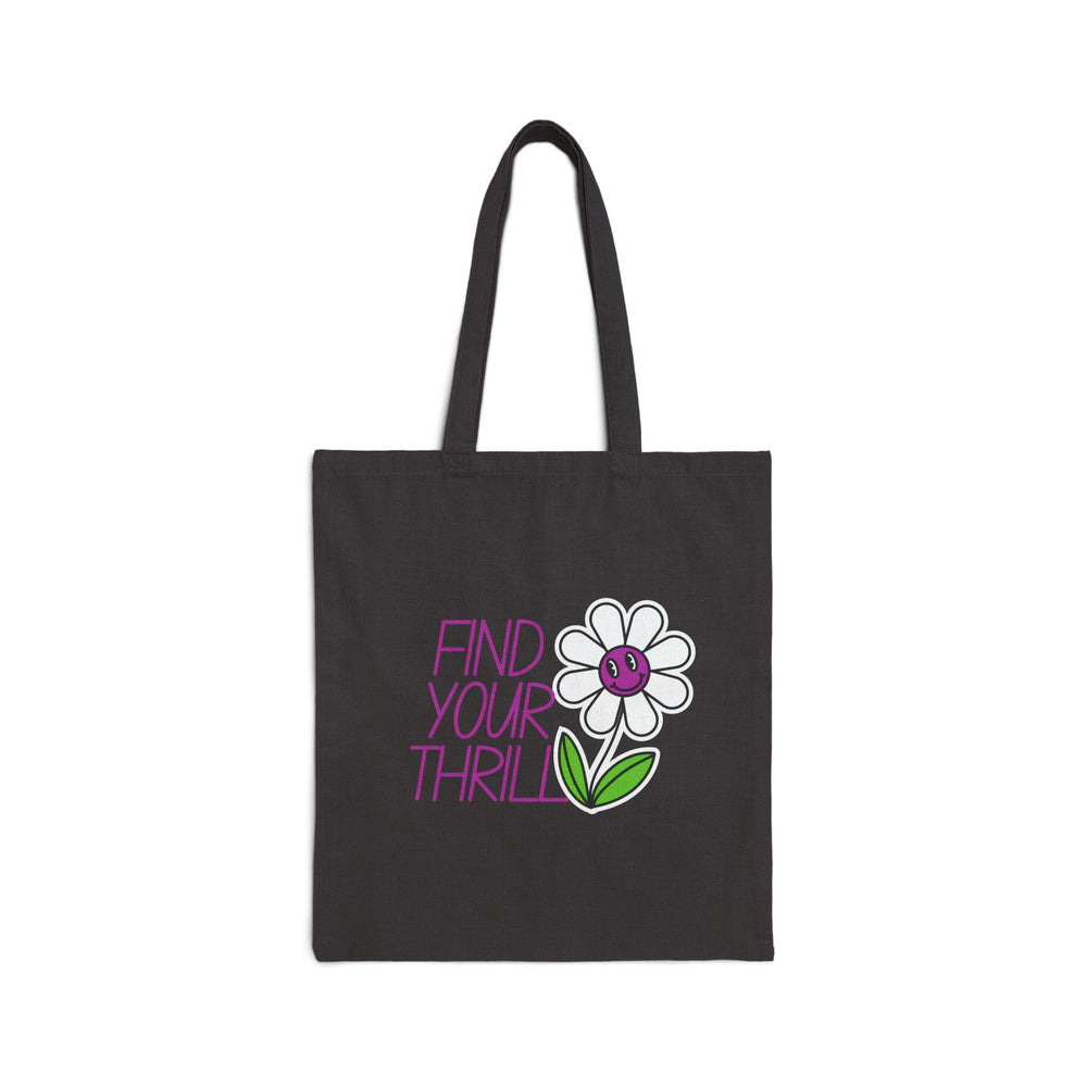 Find Your Thrill Happy Flower Cotton Canvas Tote Bag