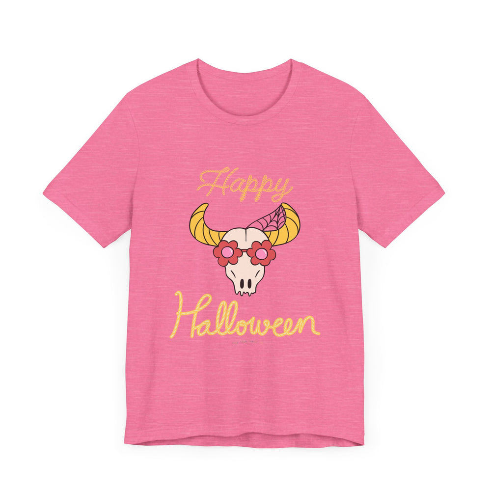 Cute Bull Happy Halloween Tee – Spooktacular Style for All