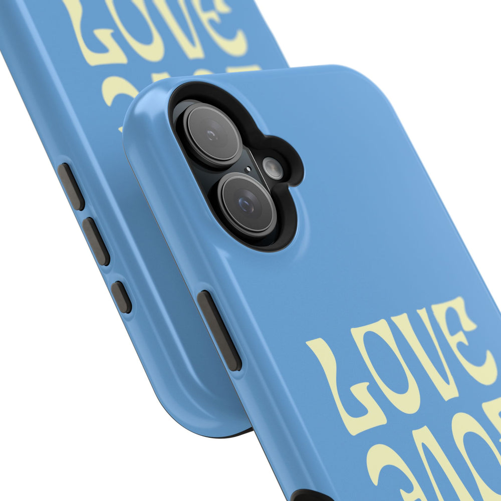 💙💛 Love Love Love – Blue & Yellow Magnetic Tough iPhone Case 💛💙