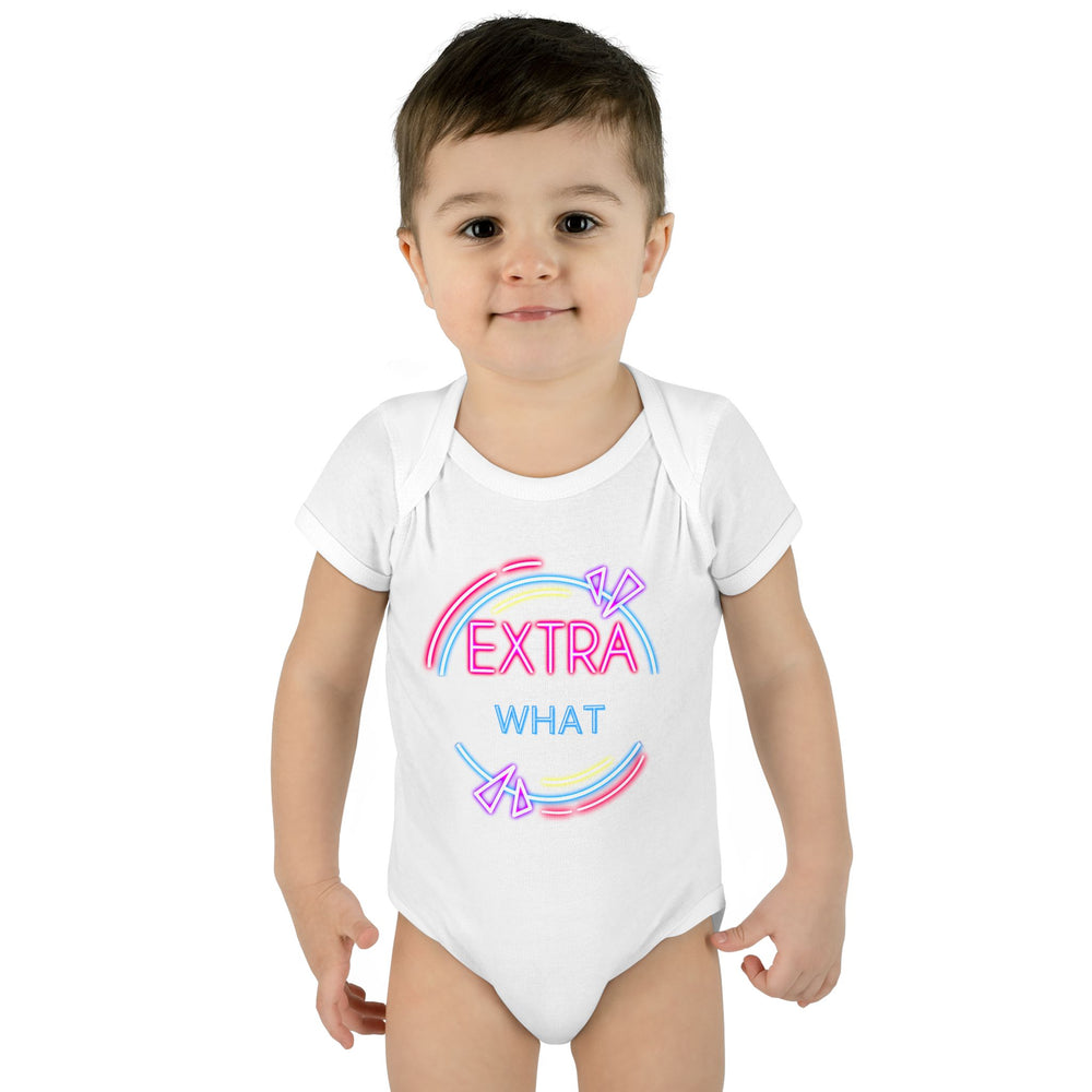 EXTRA WHAT Infant Baby Rib Bodysuit