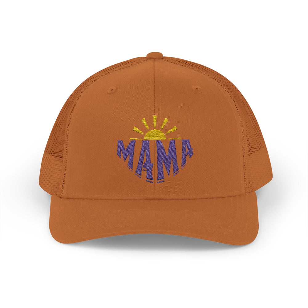 Mama Sunrise Embroidered Snapback Trucker Cap