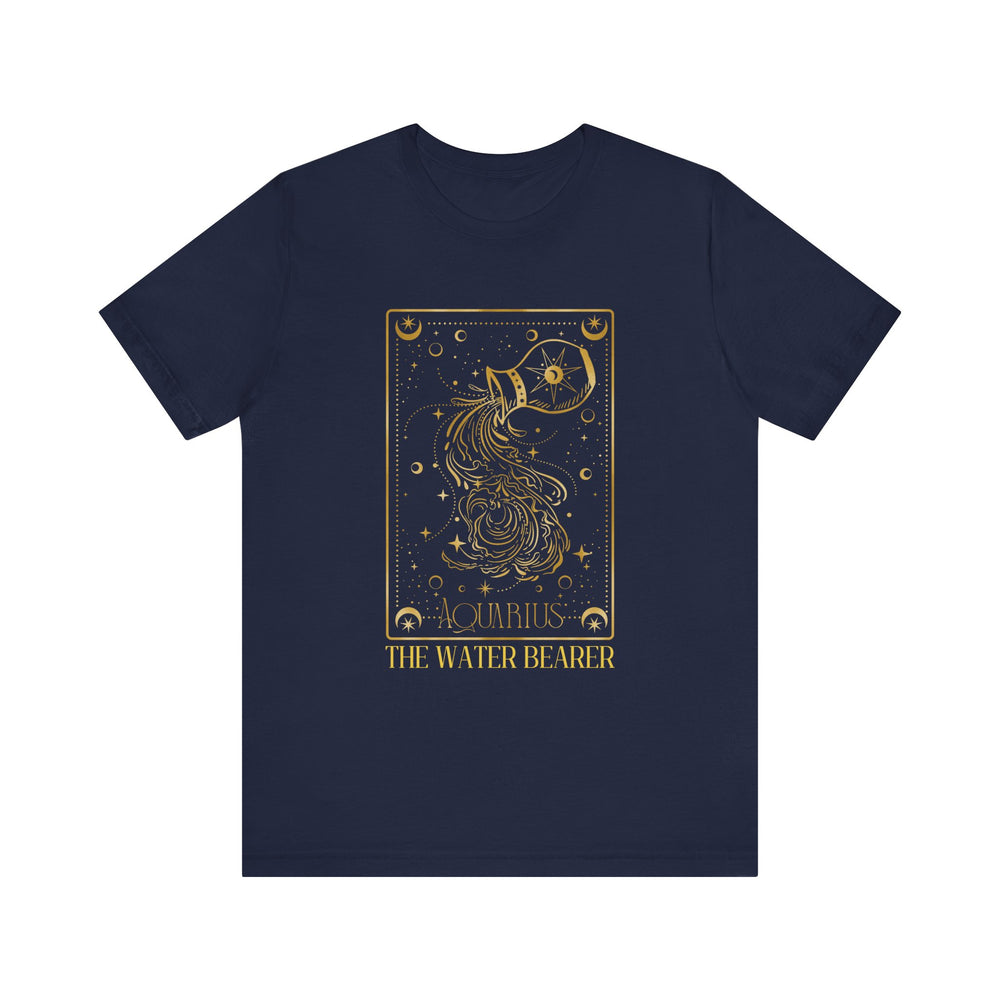 Aquarius The Water Bearer Zodiac Card Men's Jersey Short Sleeve Tee