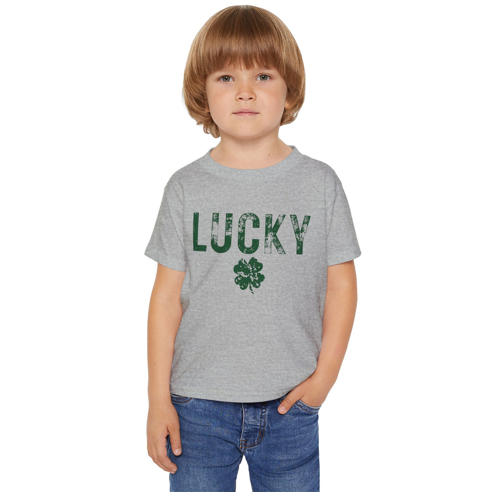 Lucky Distressed Clover Toddler Tee – Tiny Tee, Big Luck! 🍀
