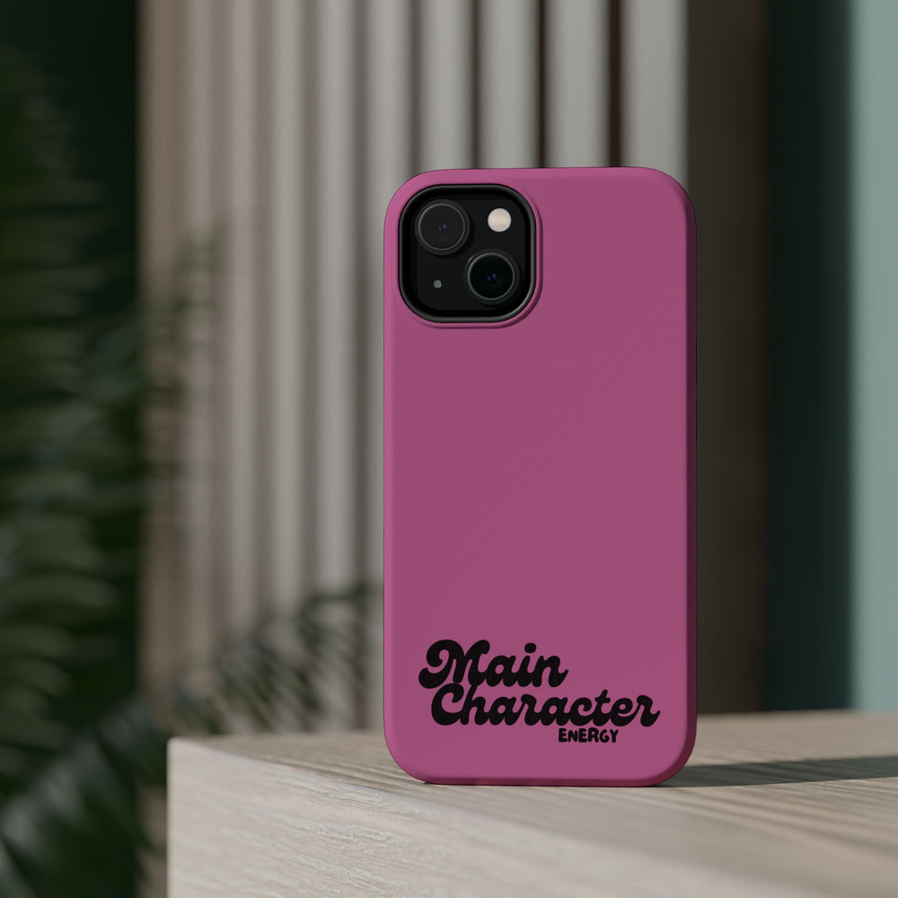 Main Character Energy Pink Edition Magnetic Tough iPhone 16, 15, 14, 13 Pro & Max Cases