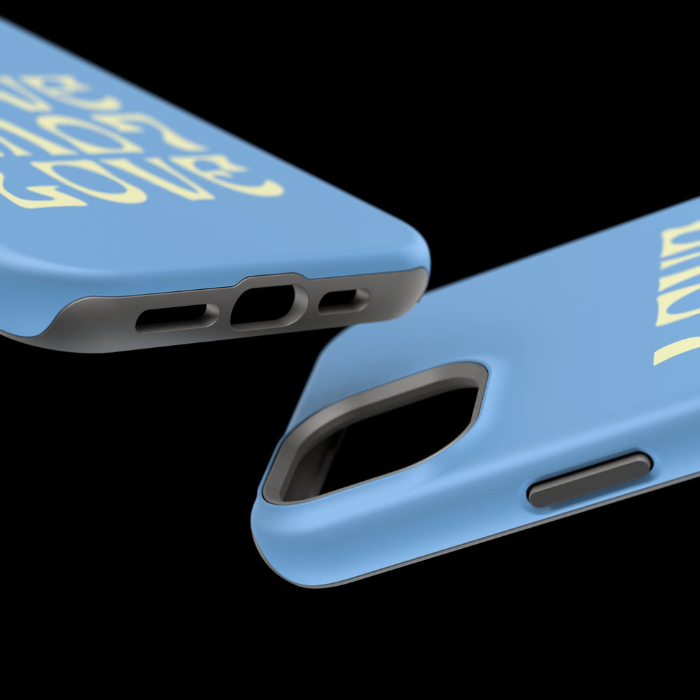 💙💛 Love Love Love – Blue & Yellow Magnetic Tough iPhone Case 💛💙