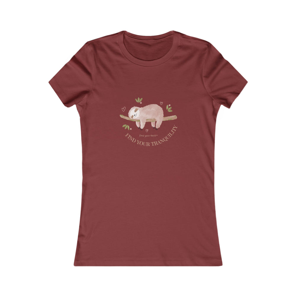 Find Your Tranquility Sloth Women's Favorite Tee