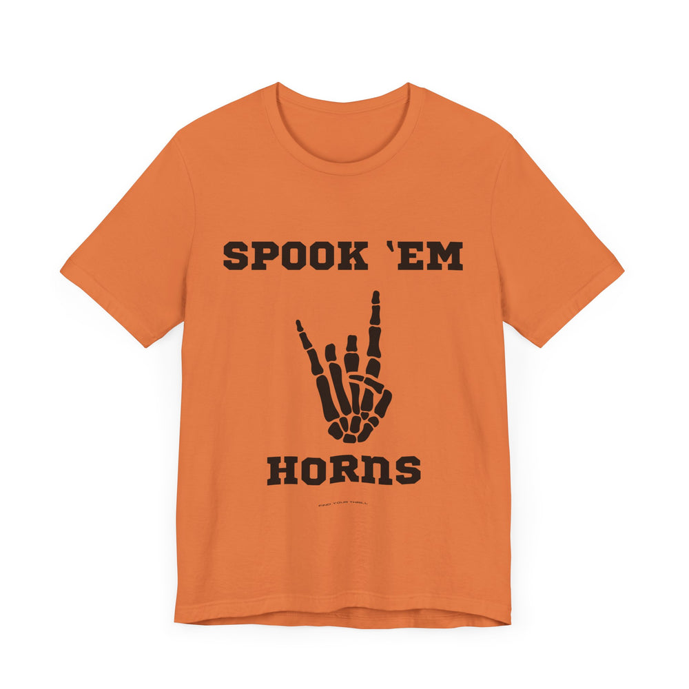 Spook Em Horns UT Halloween Unisex Jersey Short Sleeve Tee